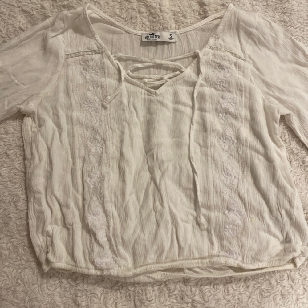 Hollister White Blouse, Size Small,